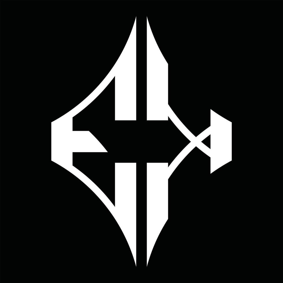 EK Logo monogram with diamond shape design template vector