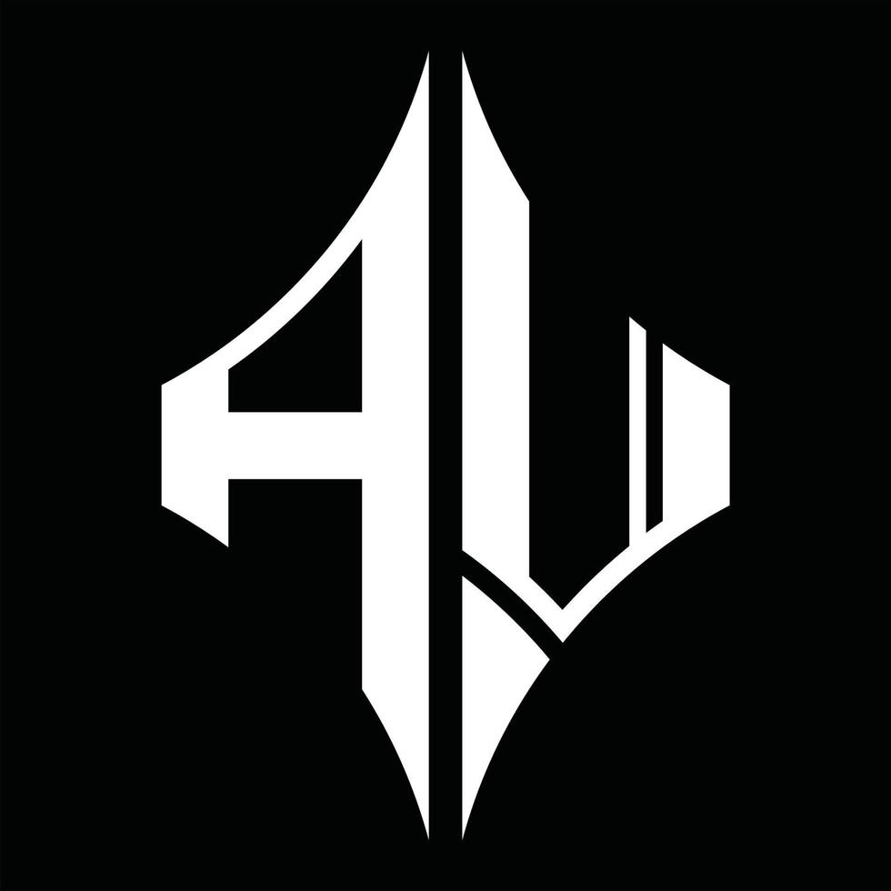 AV Logo monogram with diamond shape design template vector