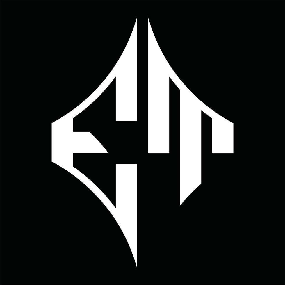 ET Logo monogram with diamond shape design template vector
