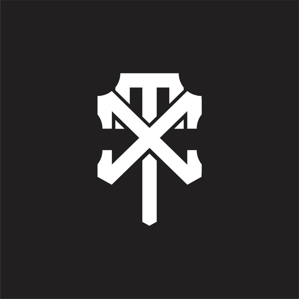 TX Logo monogram design template vector
