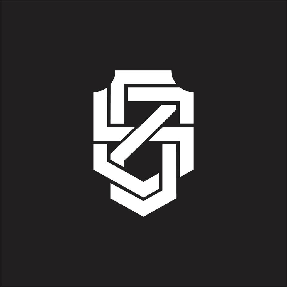 ZS Logo monogram design template vector