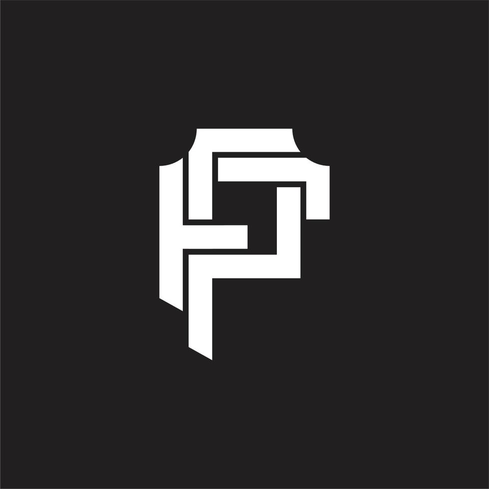 PF Logo monogram design template vector