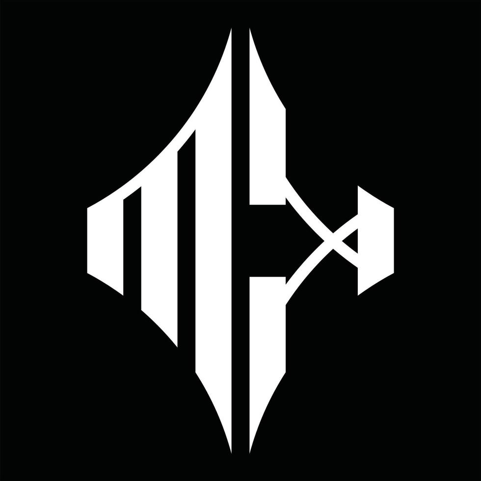 MK Logo monogram with diamond shape design template vector
