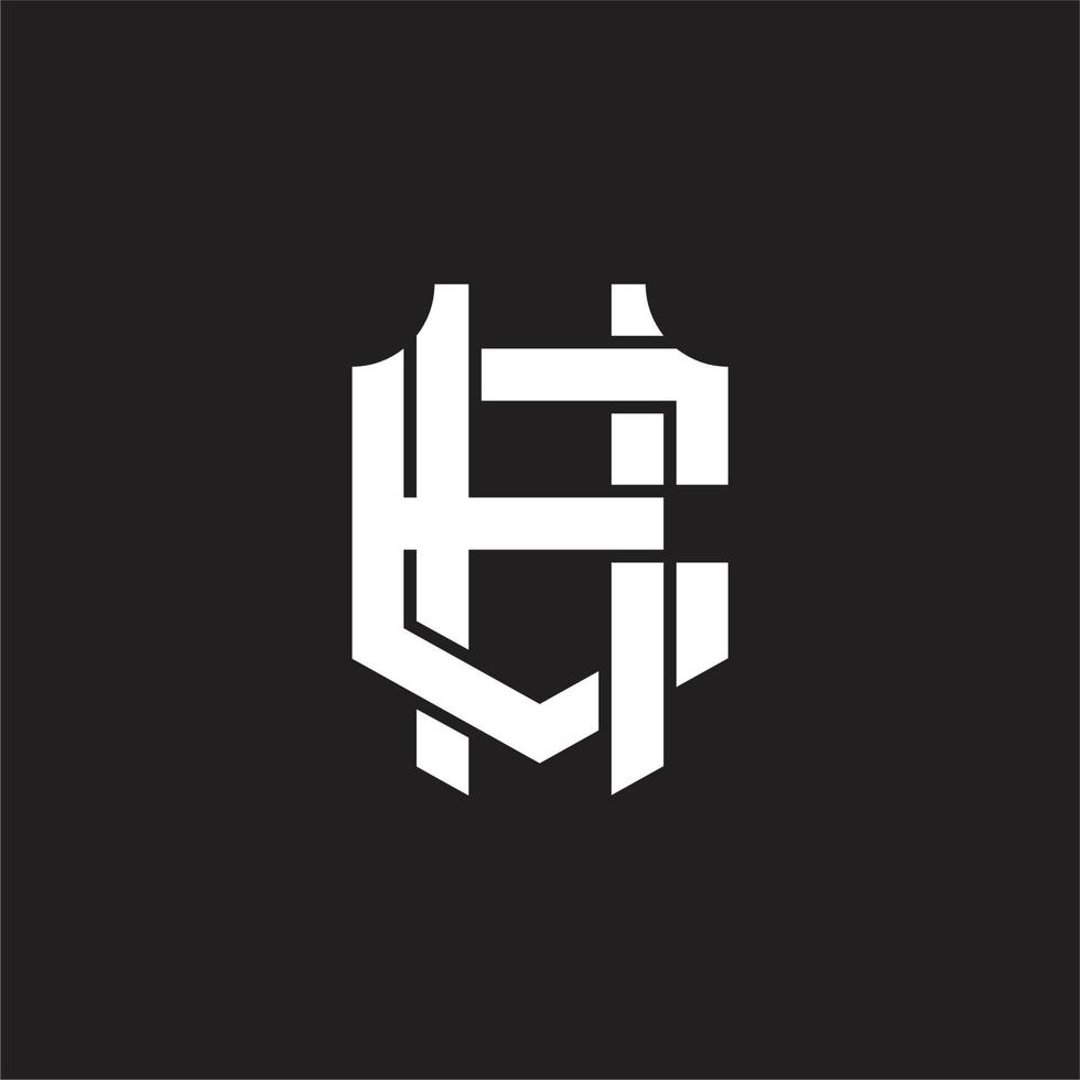 HE Logo monogram design template vector