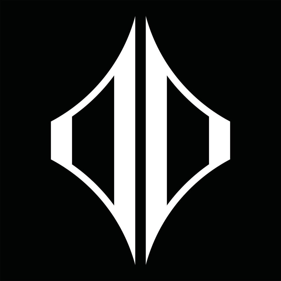 monograma de logotipo dd con plantilla de diseño de forma de diamante vector