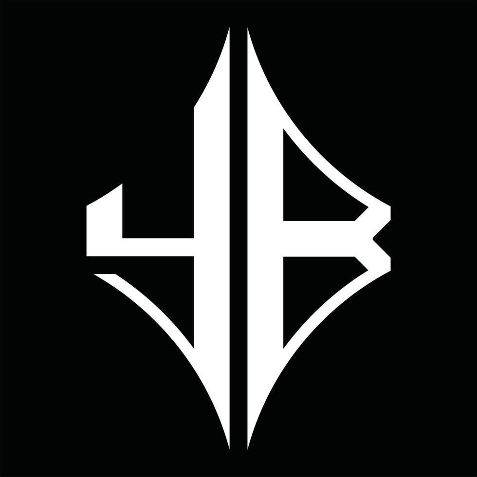 YB Logo monogram with diamond shape design template 16154173 Vector Art