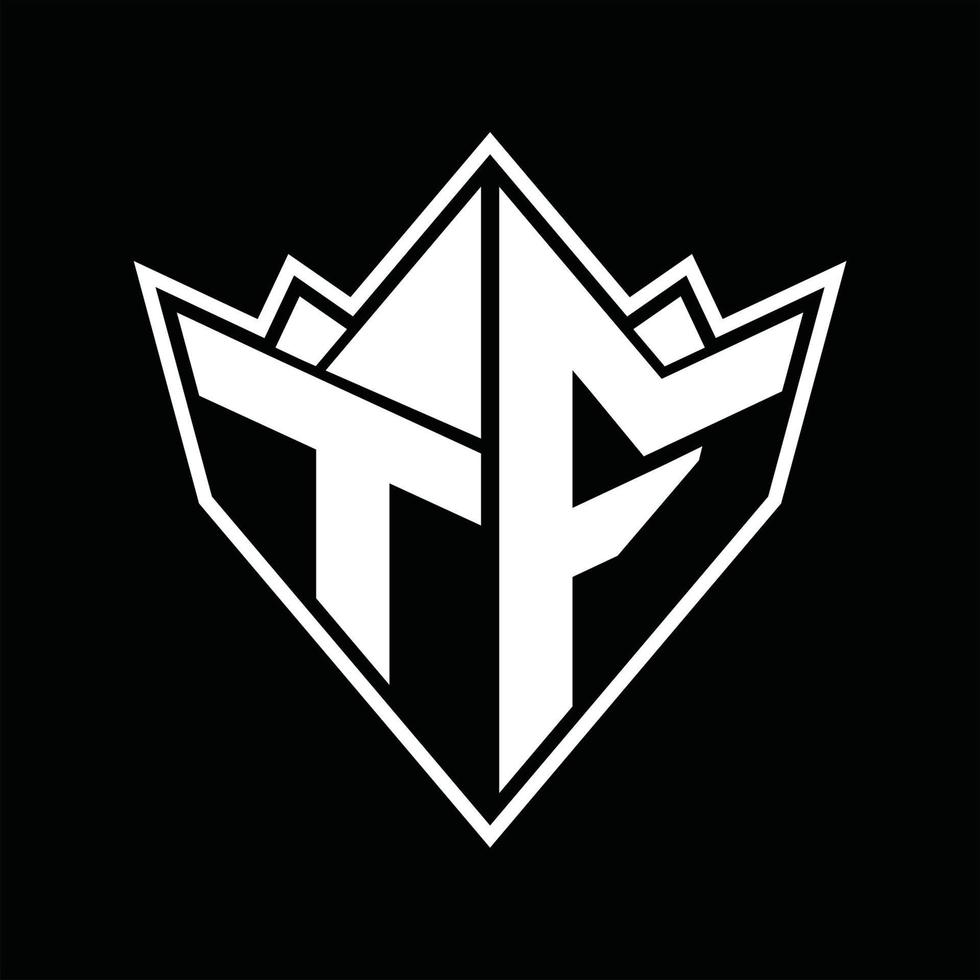 TF Logo monogram design template vector