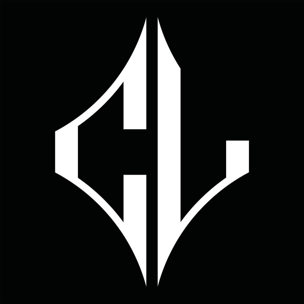 CL Logo monogram with diamond shape design template vector
