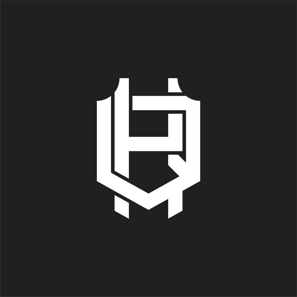 HQ Logo monogram design template vector