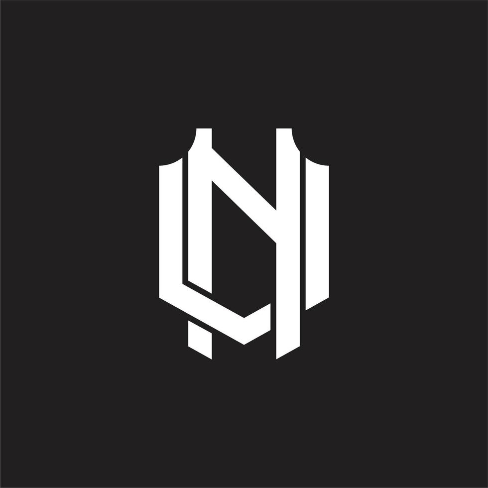 NU Logo monogram design template vector