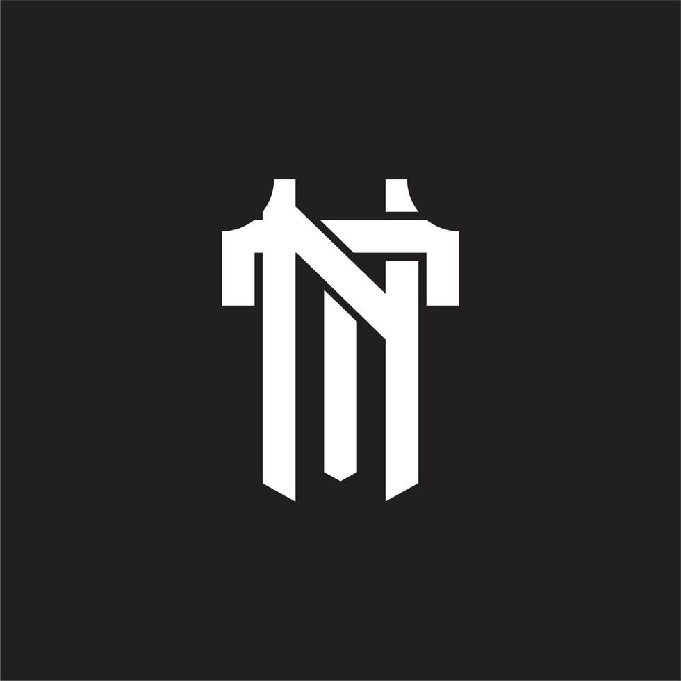 NT Logo monogram design template vector