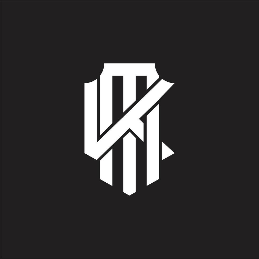 MK Logo monogram design template vector