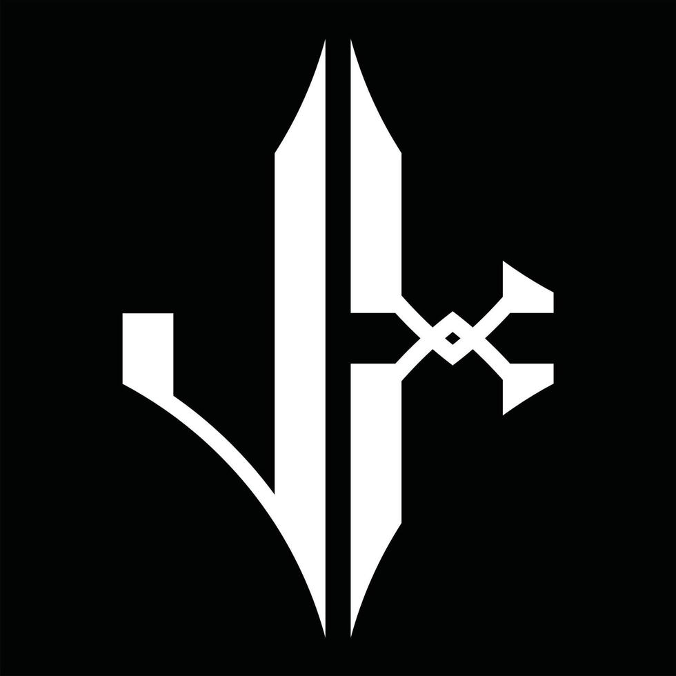 LX Logo monogram with diamond shape design template vector