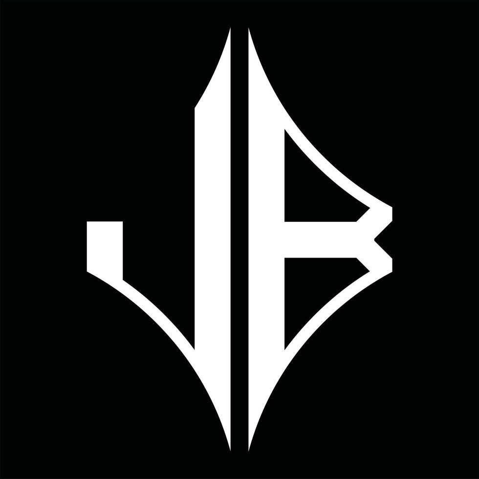 monograma de logotipo lb con plantilla de diseño de forma de diamante vector