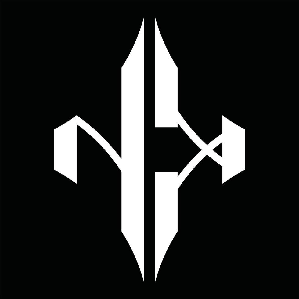 NK Logo monogram with diamond shape design template vector