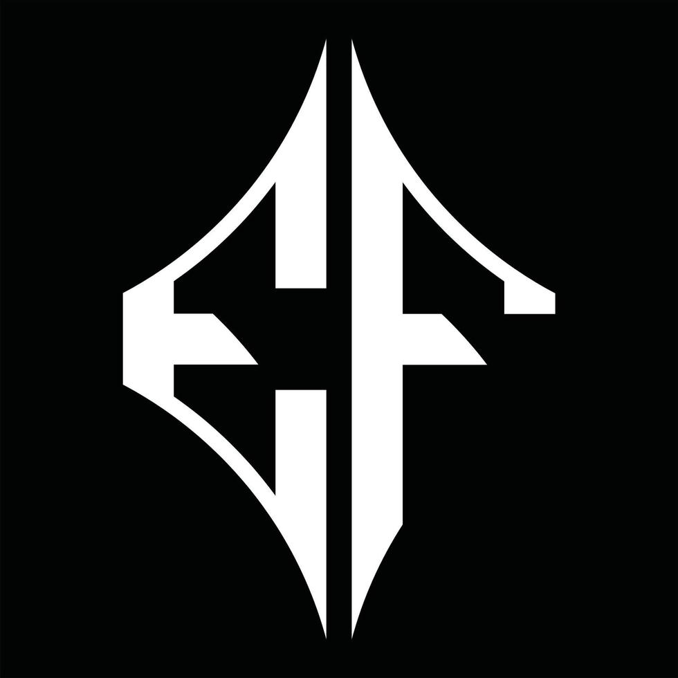 EF Logo monogram with diamond shape design template vector