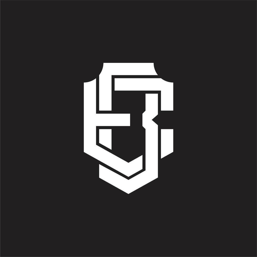 BE Logo monogram design template vector