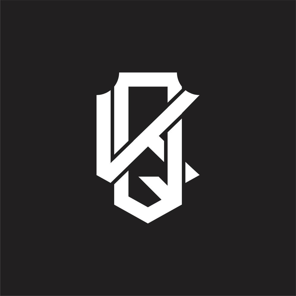QK Logo monogram design template vector