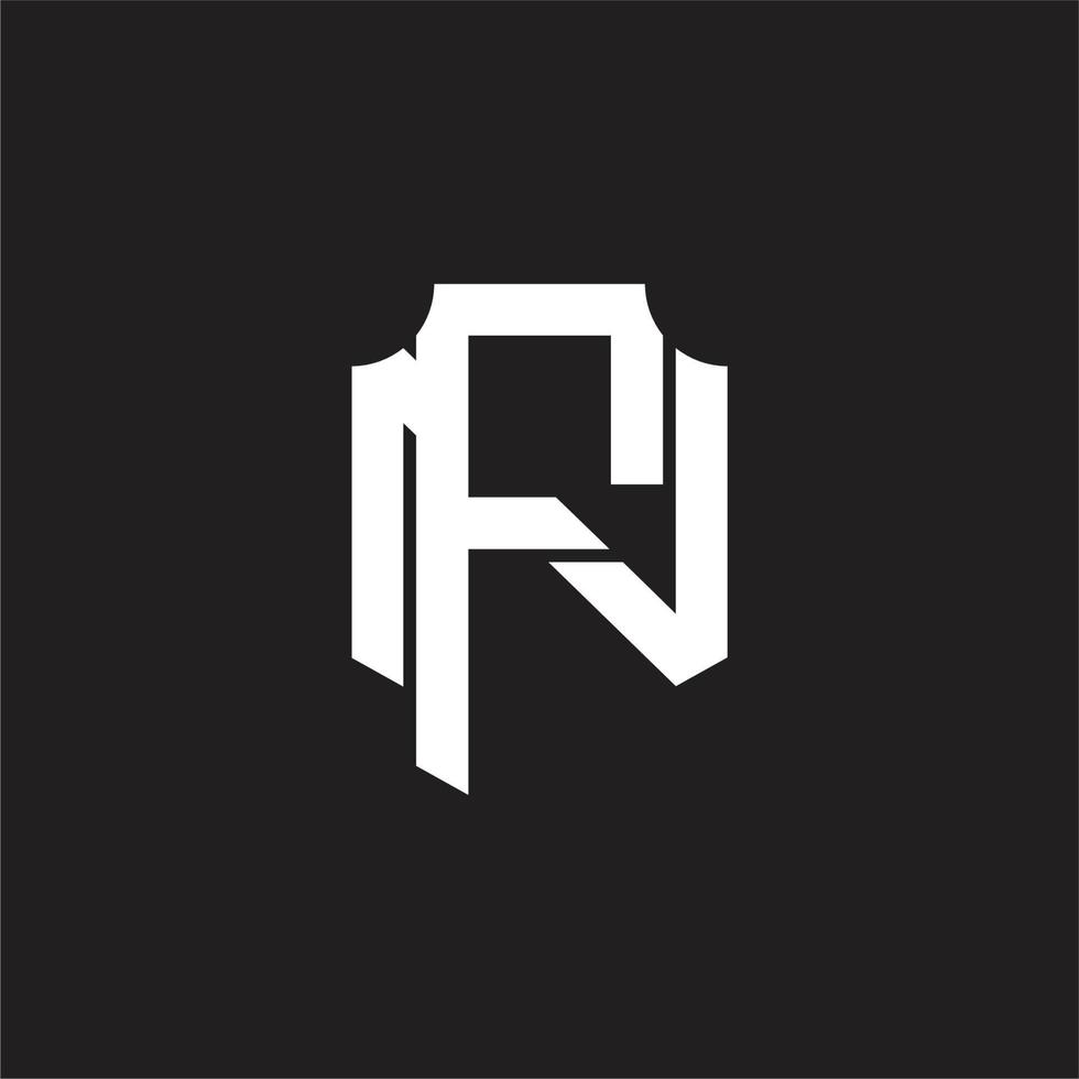 FN Logo monogram design template vector