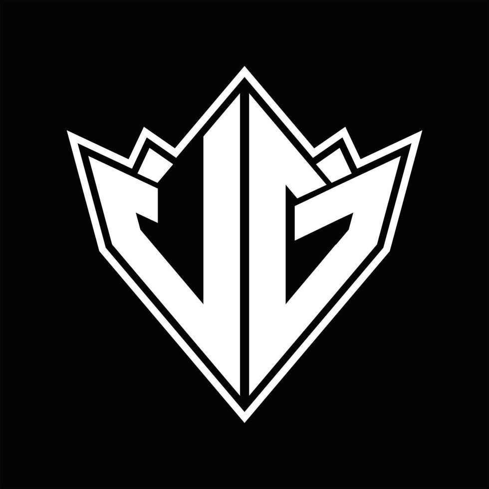 JG Logo monogram design template vector