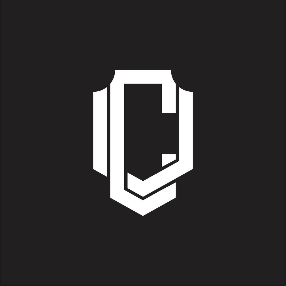 CU Logo monogram design template vector