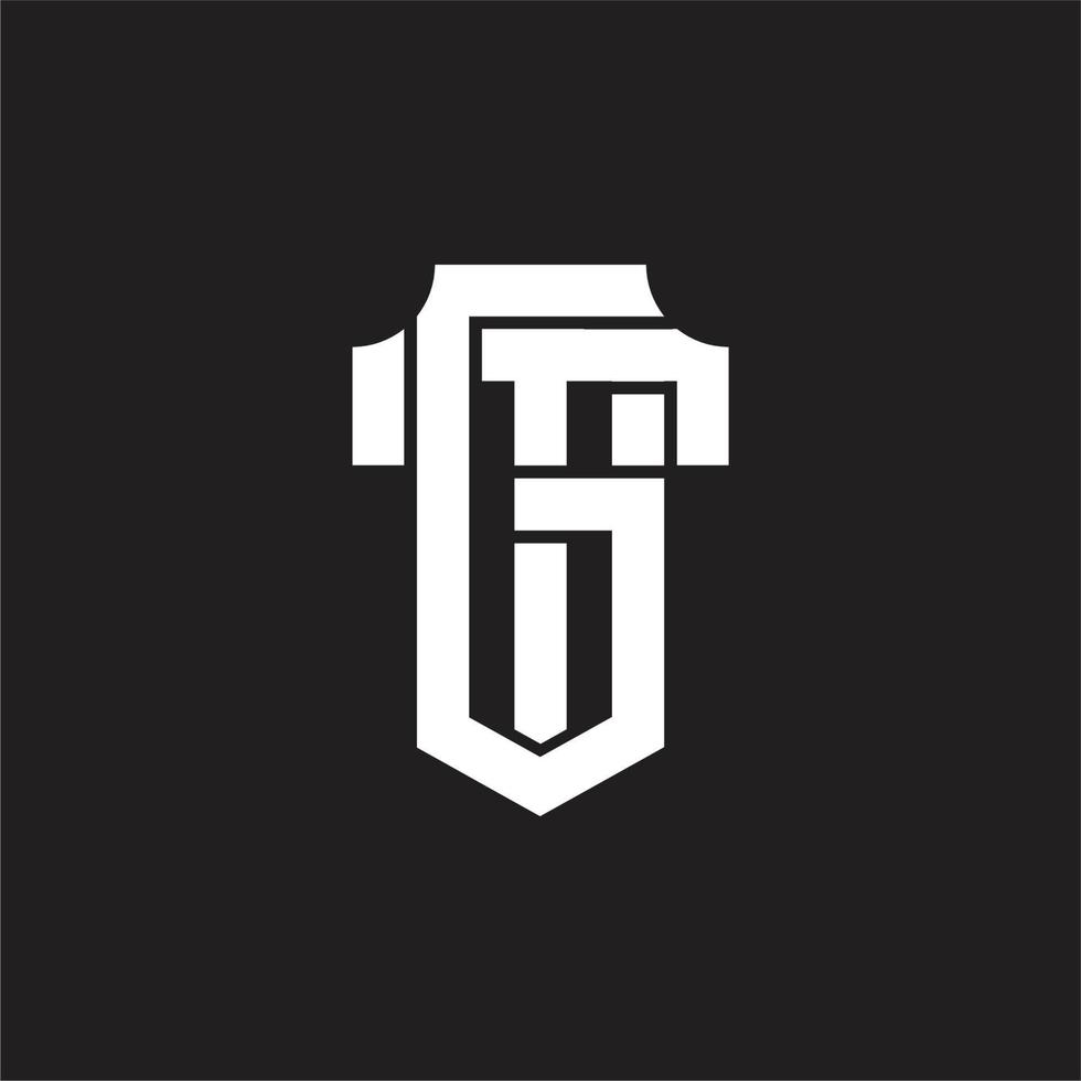 GT Logo monogram design template vector