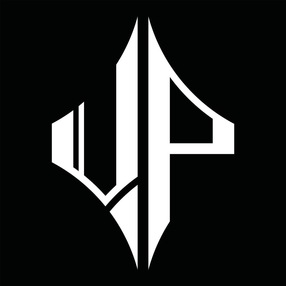 VP Logo monogram with diamond shape design template vector