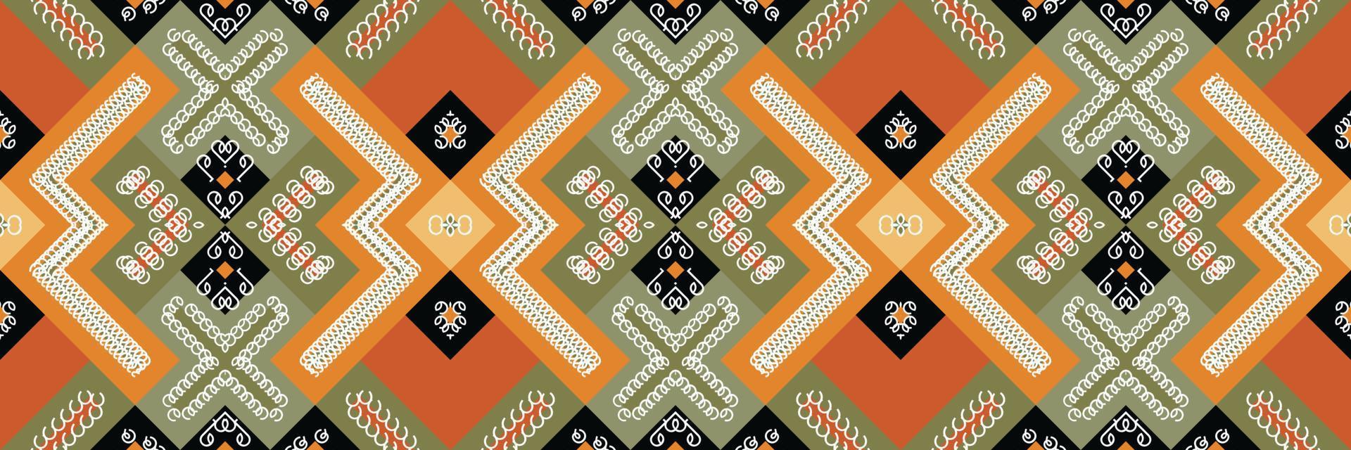 Ikat Seamless Pattern  ikat stripe batik textile seamless pattern digital vector design for Print saree Kurti Borneo Fabric border brush symbols swatches party wear