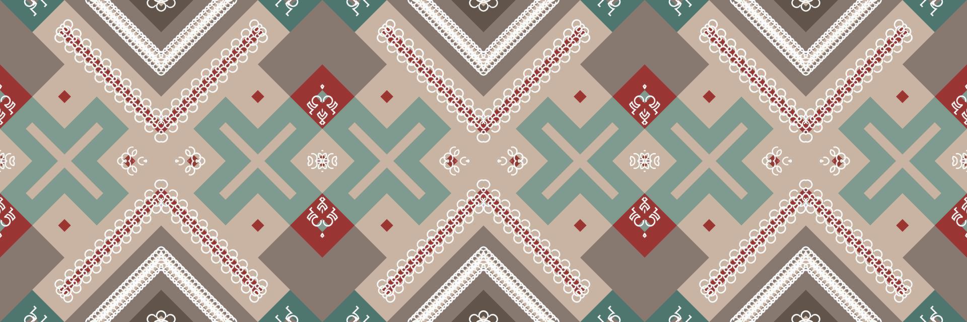 Ethnic Aztec Ikat Seamless Pattern Textile ikat chevron seamless pattern digital vector design for Print saree Kurti Borneo Fabric Aztec brush symbols swatches party wear