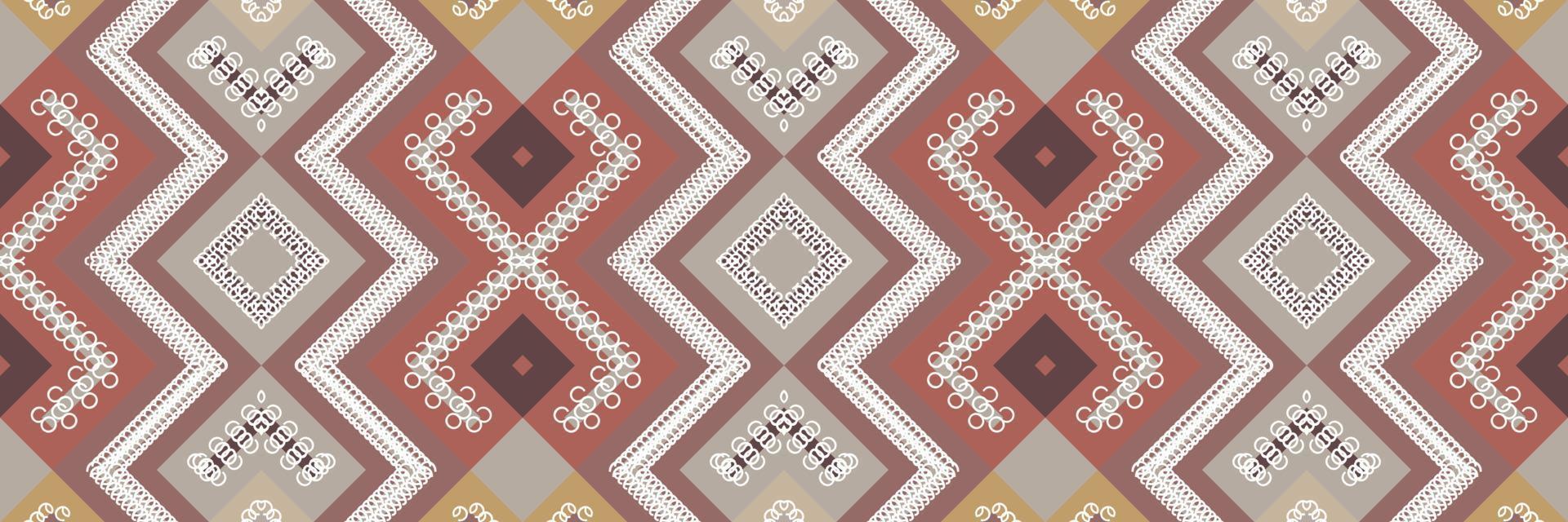 Ethnic Aztec Ikat Seamless Pattern Textile ikat damask seamless pattern digital vector design for Print saree Kurti Borneo Fabric Aztec brush symbols swatches designer