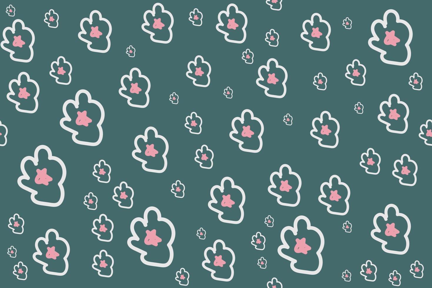 Romantic Flower seamless patterns vector design It is a pattern created by combining freehand. Create beautiful fabric patterns. Design for print. Using in the.