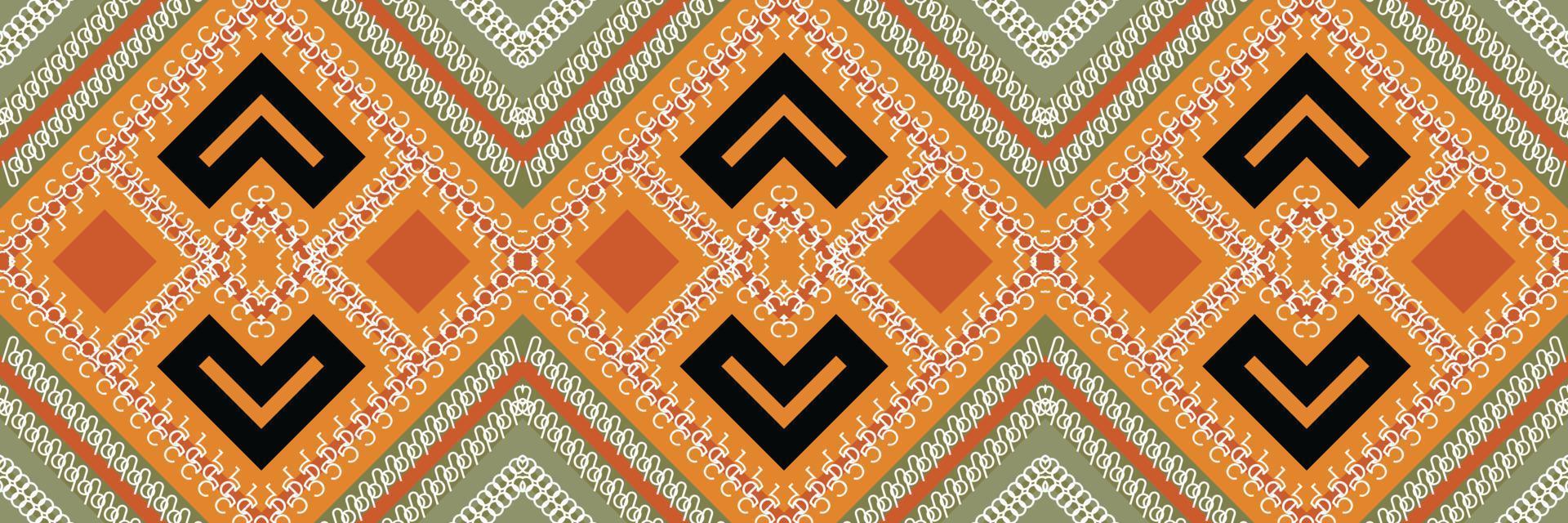 Ethnic Aztec Ikat Seamless Pattern Textile Motif ikat seamless pattern digital vector design for Print saree Kurti Borneo Fabric Aztec brush symbols swatches stylish