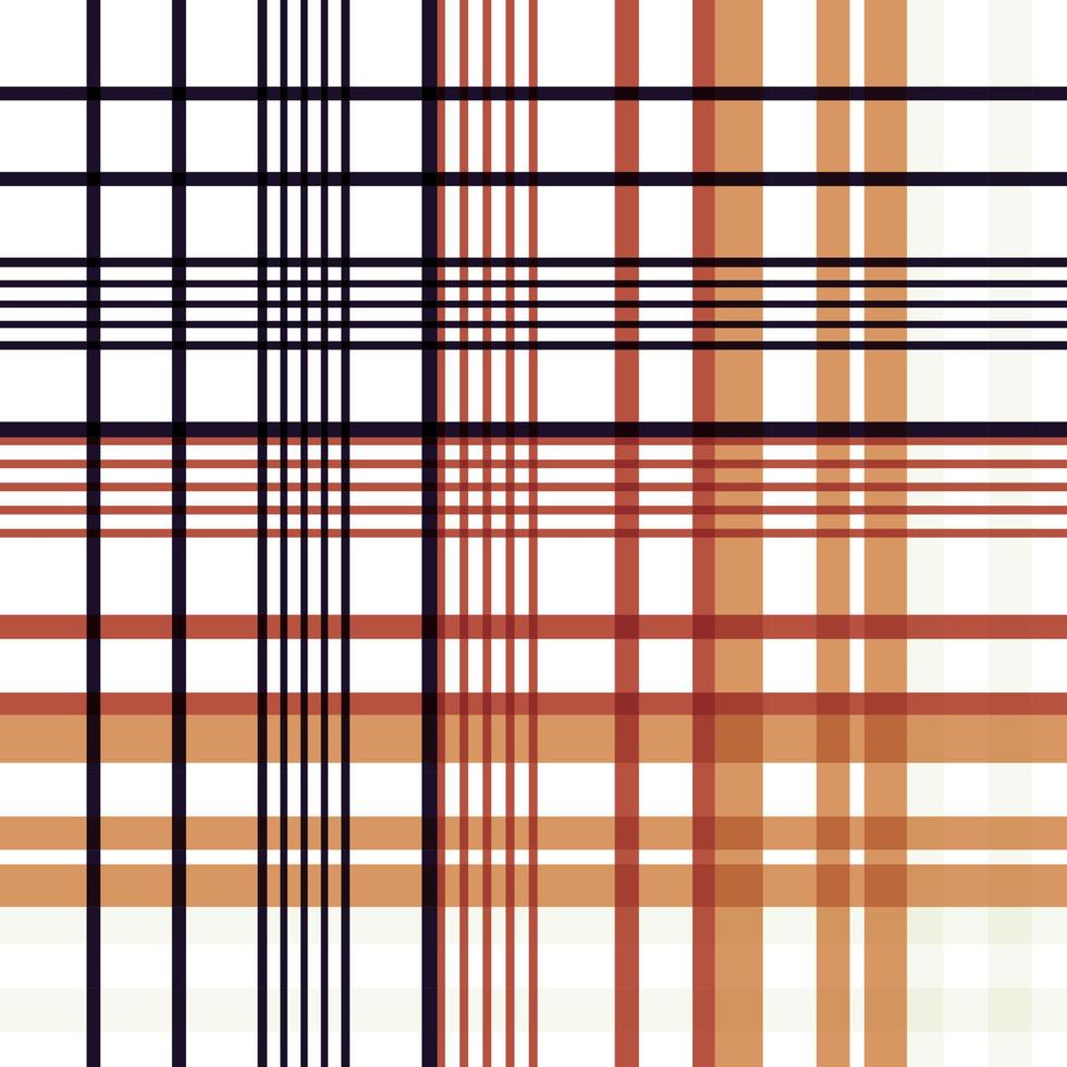 check plaid pattern fabric design texture is made with alternating bands of coloured pre dyed threads woven as both warp and weft at right angles to each other. vector