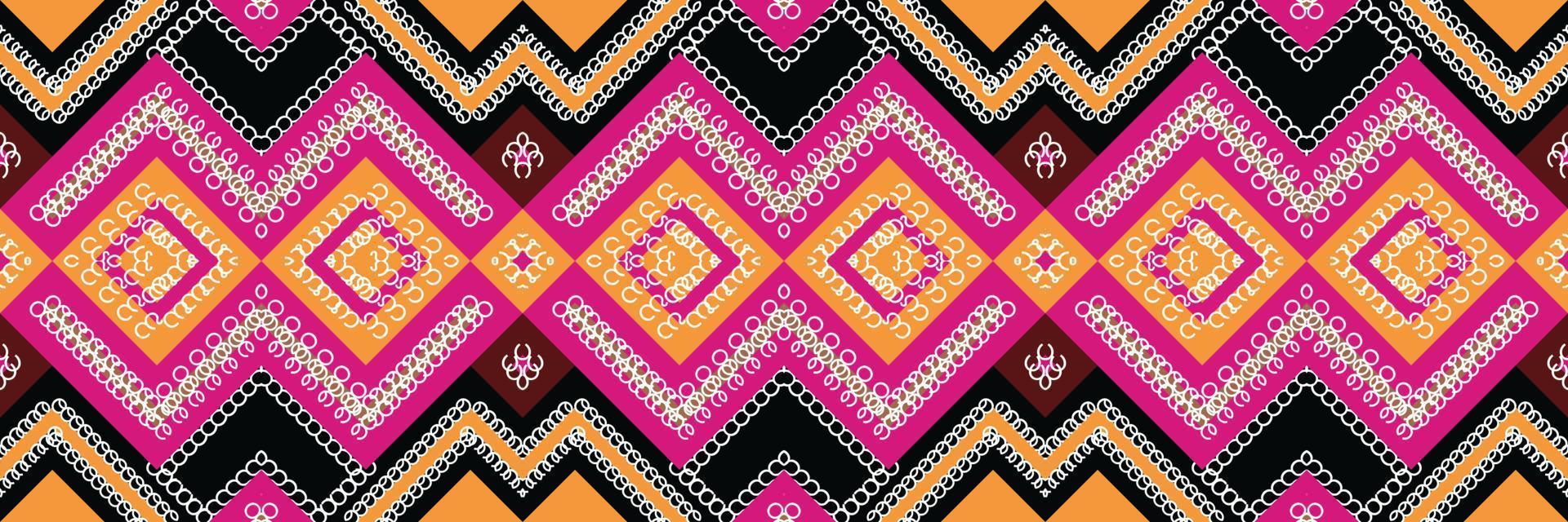 Ethnic Aztec Ikat Seamless Pattern Textile ikat Aztec seamless pattern digital vector design for Print saree Kurti Borneo Fabric Aztec brush symbols swatches stylish