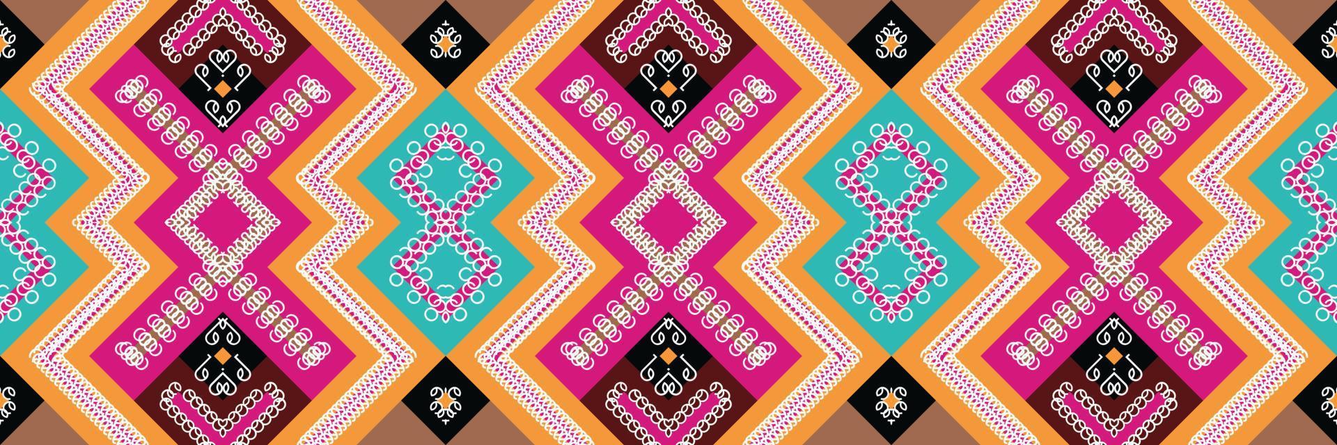 Ethnic Aztec Ikat Seamless Pattern Textile ikat damask seamless pattern digital vector design for Print saree Kurti Borneo Fabric Aztec brush symbols swatches party wear