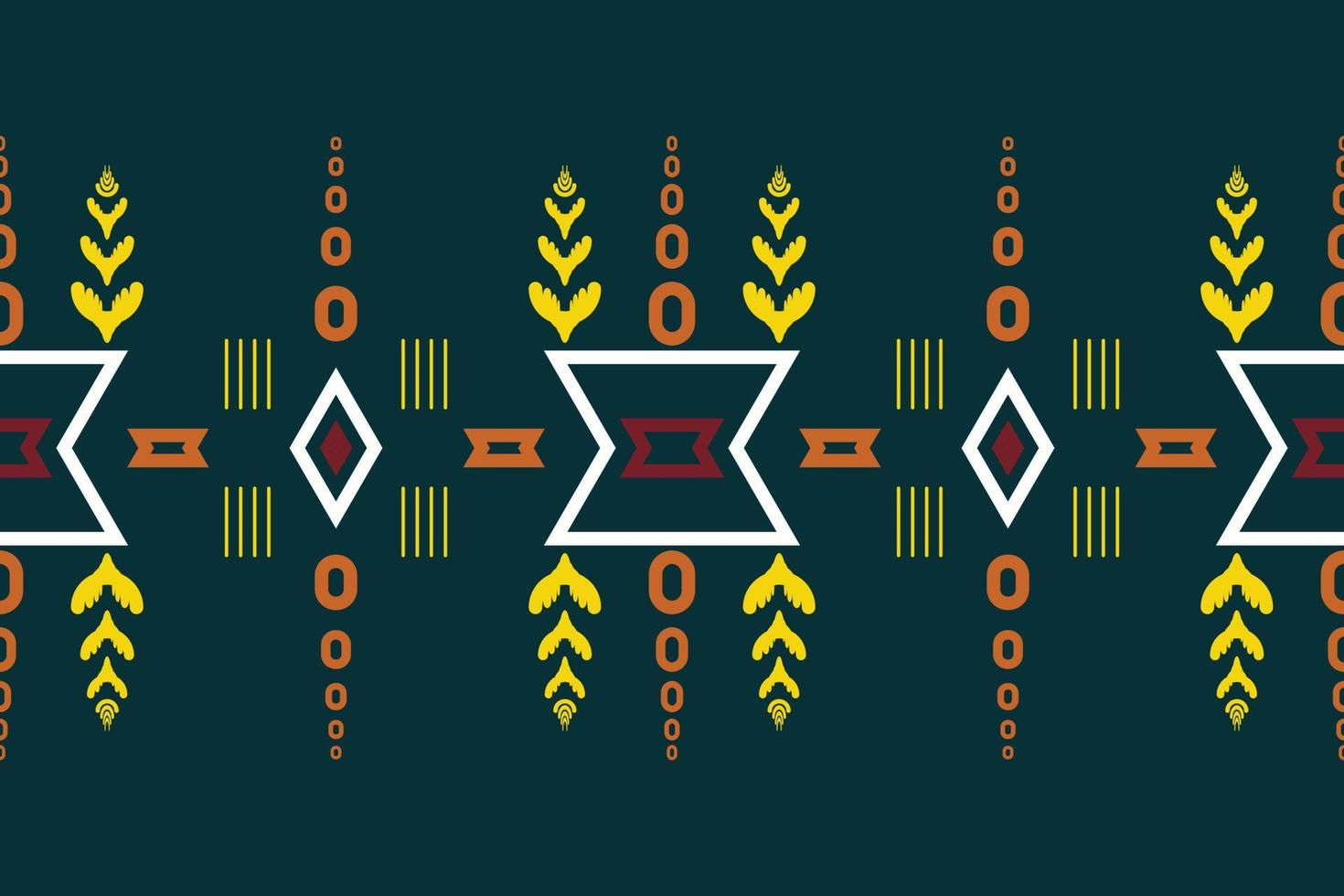 frontera étnica ikat patrón sin costuras textil africano ikat patrón sin costuras diseño de vector digital para imprimir saree kurti borneo borde de tela símbolos de pincel muestras elegantes