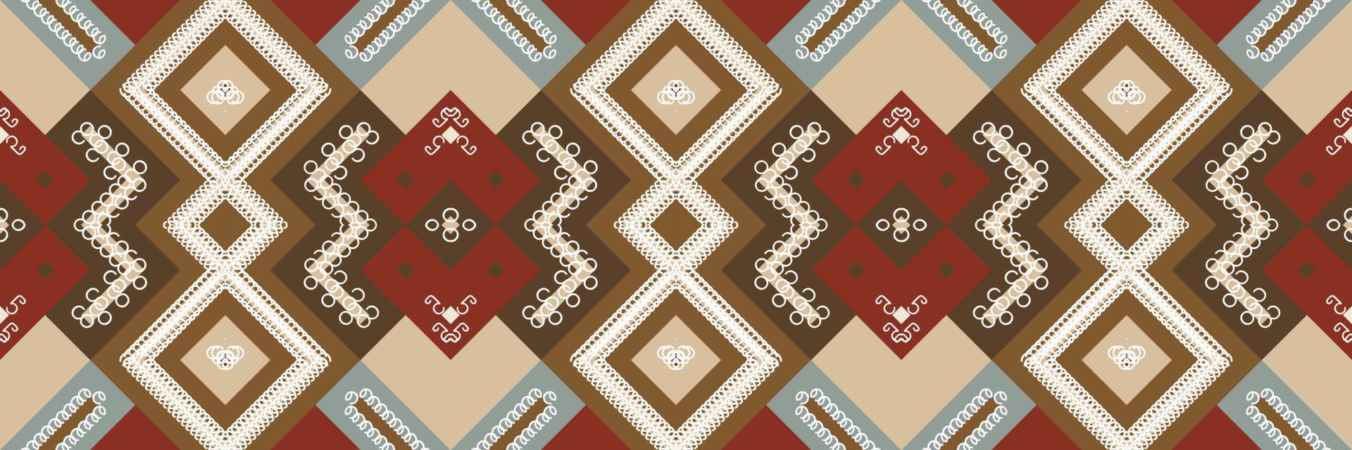 Ikat Seamless Pattern  ikat stripes batik textile seamless pattern digital vector design for Print saree Kurti Borneo Fabric border brush symbols swatches cotton