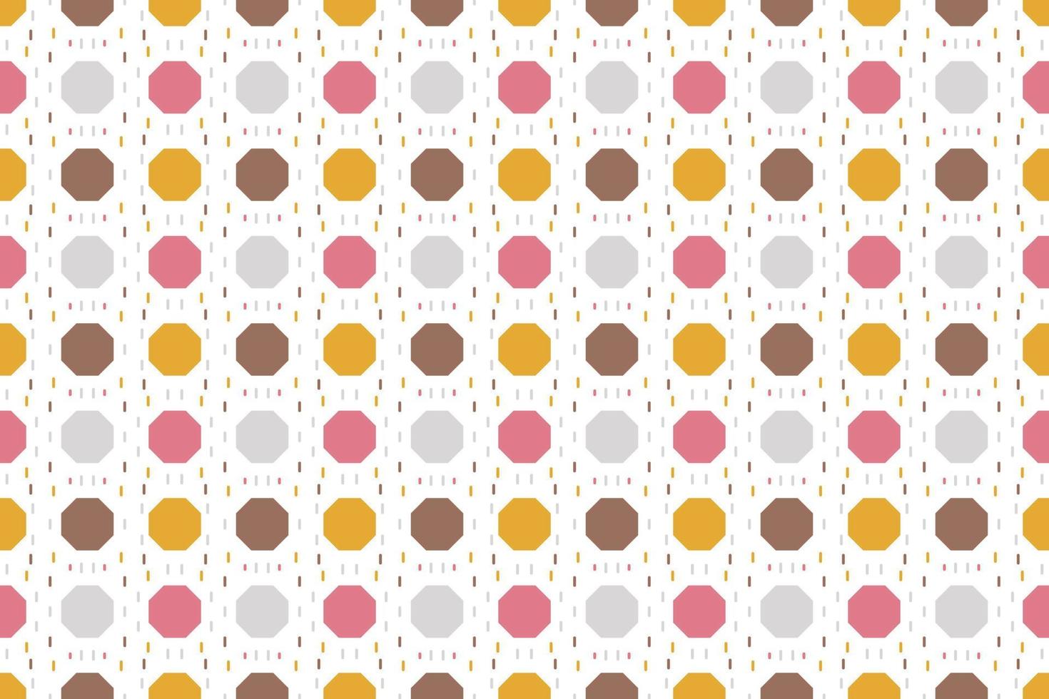 Modern geometrical shapes seamless pattern It consists of a polyhedron such as a circle square triangle Used in the textile industry, fabric pattern, paper, wallpaper, book cover vector