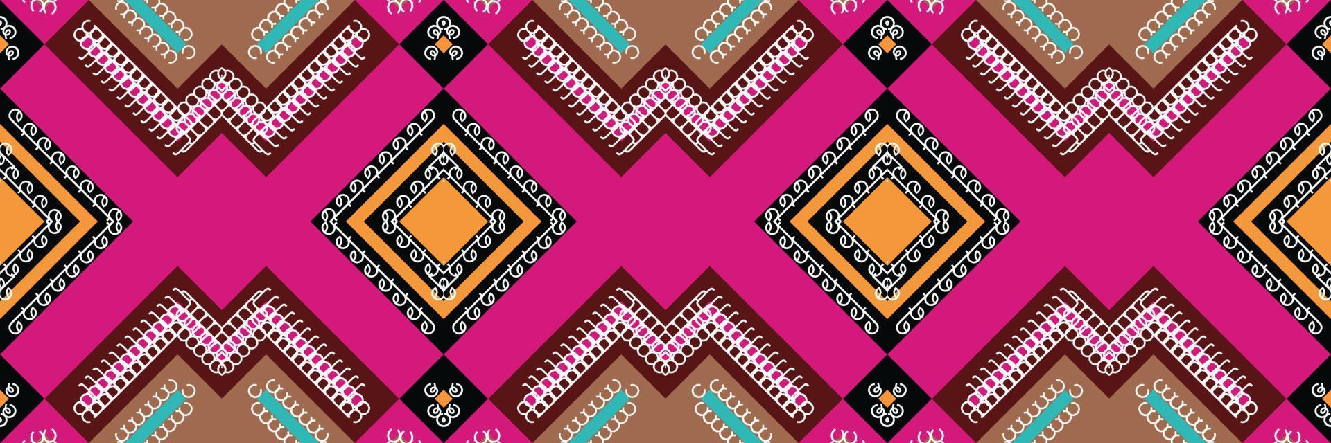 Ethnic Aztec Ikat Seamless Pattern Textile ikat diamond seamless pattern digital vector design for Print saree Kurti Borneo Fabric Aztec brush symbols swatches stylish
