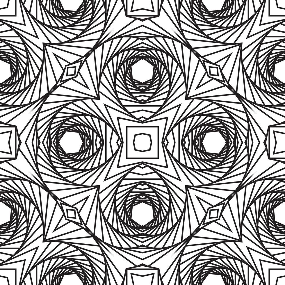 Abstract Pattern of Wavy Stripes or Rippled 3D Relief, on a white background. Geometric shapes from the black lines. vector