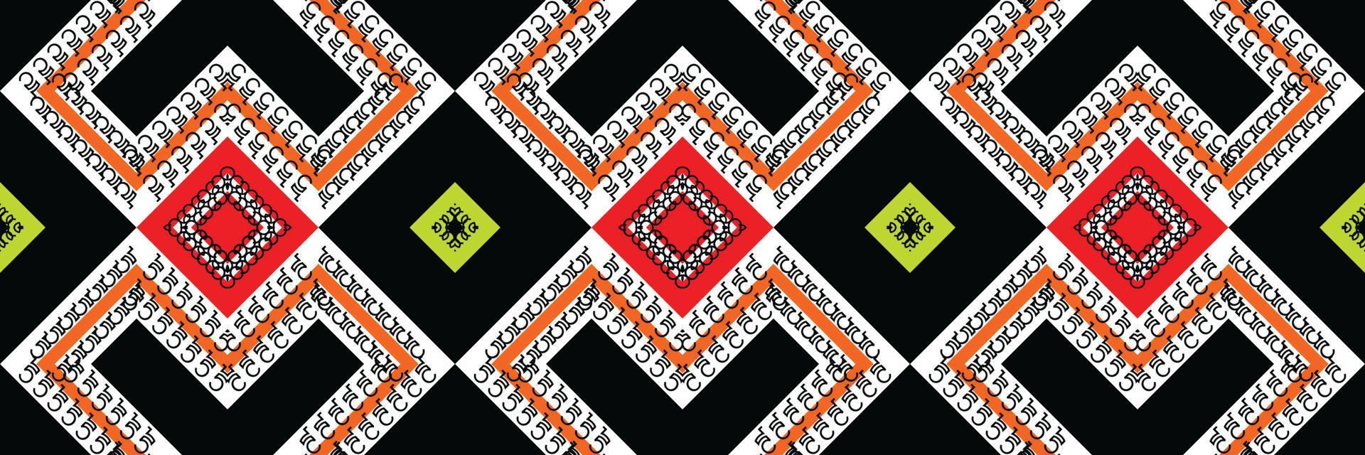 Ethnic pattern design of the Philippines. traditional pattern African art It is a pattern created by combining geometric shapes. Design for print. Using in the fashion industry. vector