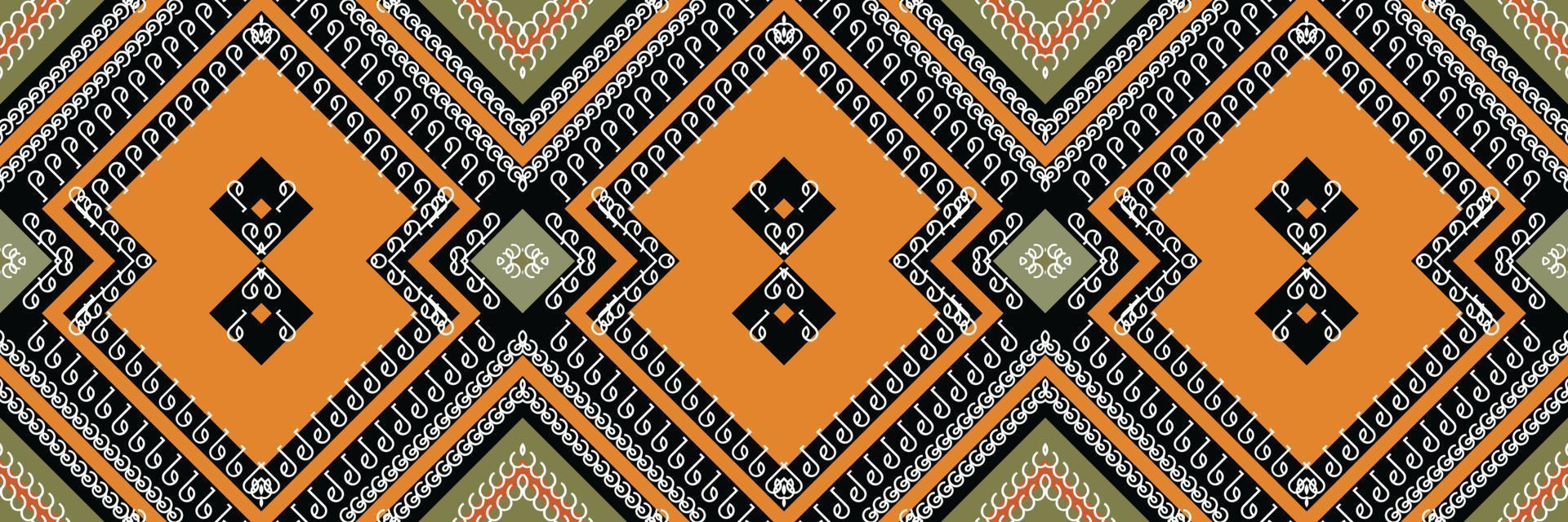 Ikat Seamless Pattern  ikat triangle batik textile seamless pattern digital vector design for Print saree Kurti Borneo Fabric border brush symbols swatches party wear