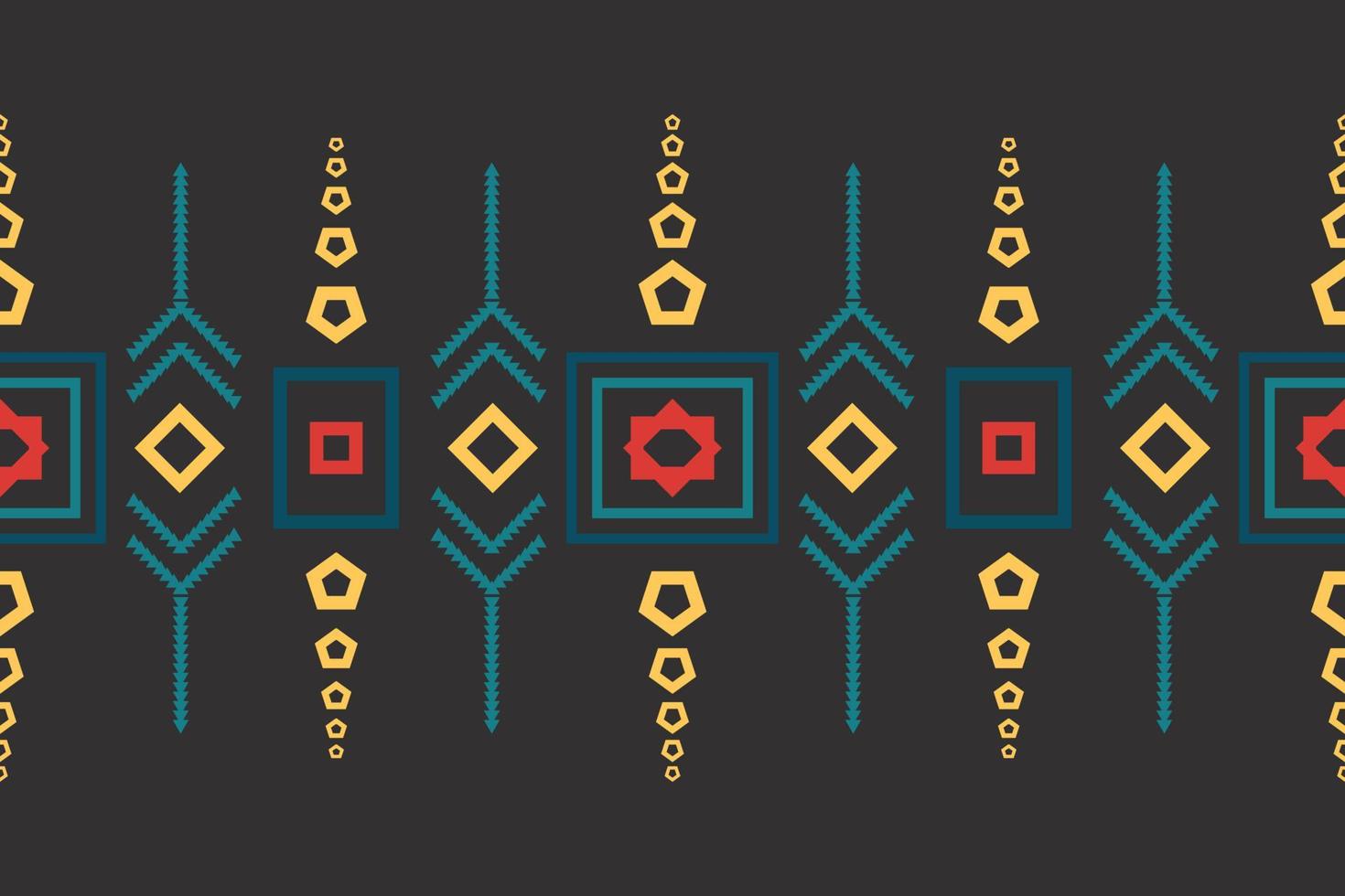 Ethnic border Ikat Seamless Pattern Textile ikat Aztec seamless pattern digital vector design for Print saree Kurti Borneo Fabric border brush symbols swatches designer