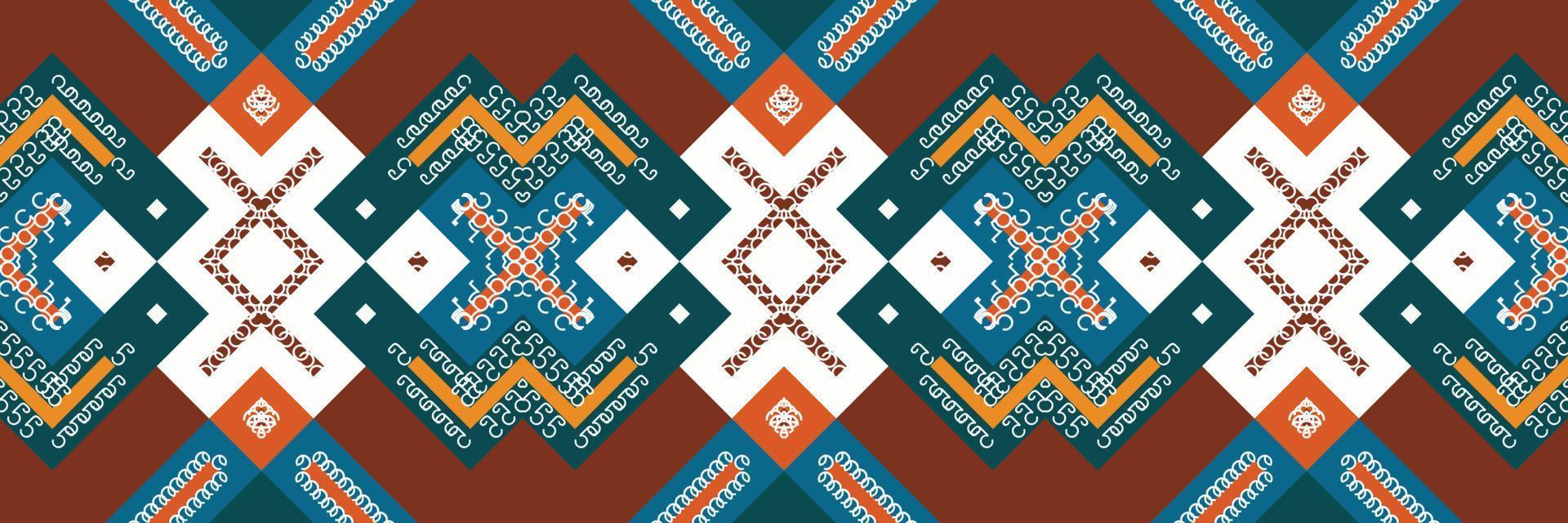 Pattern simple ethnic design in the Philippines. traditional patterned vector It is a pattern created by combining geometric shapes. Design for print. Using in the fashion industry.