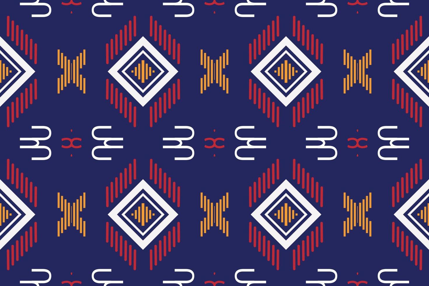 Ethnic Pattern vector. Ikat Seamless embroidery, traditional patterned carpets It is a pattern created by combining geometric shapes. Design for print. Using in the fashion industry. vector
