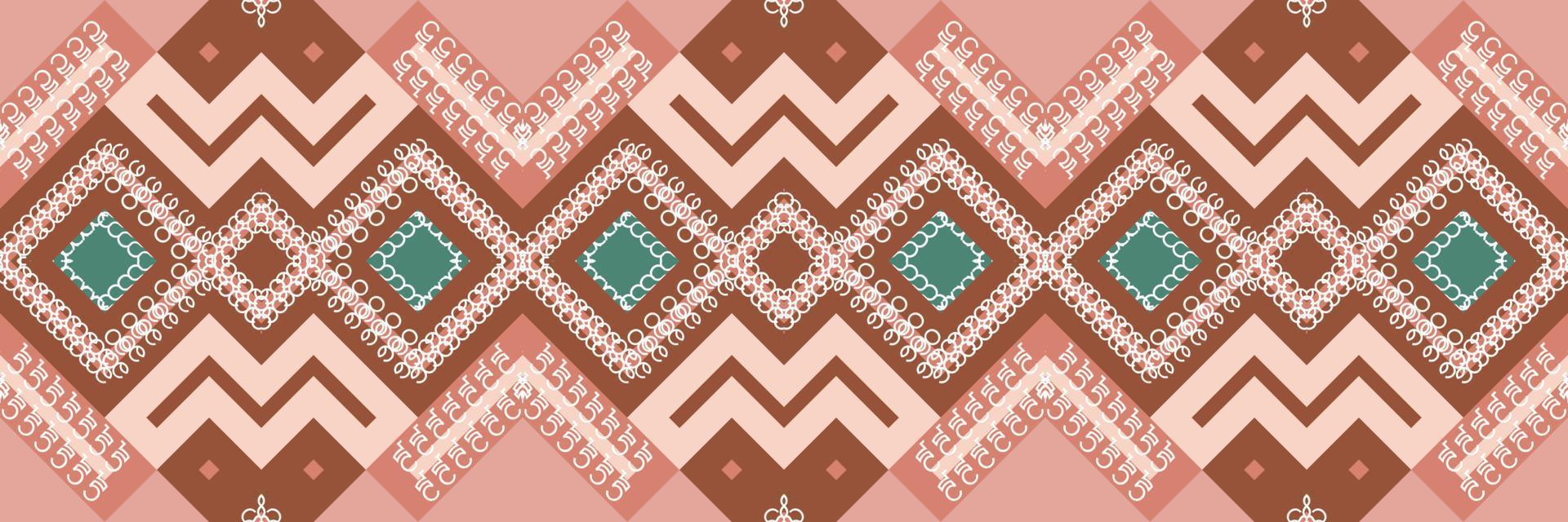 Ethnic Aztec Ikat Seamless Pattern Textile ikat background seamless pattern digital vector design for Print saree Kurti Borneo Fabric Aztec brush symbols swatches cotton