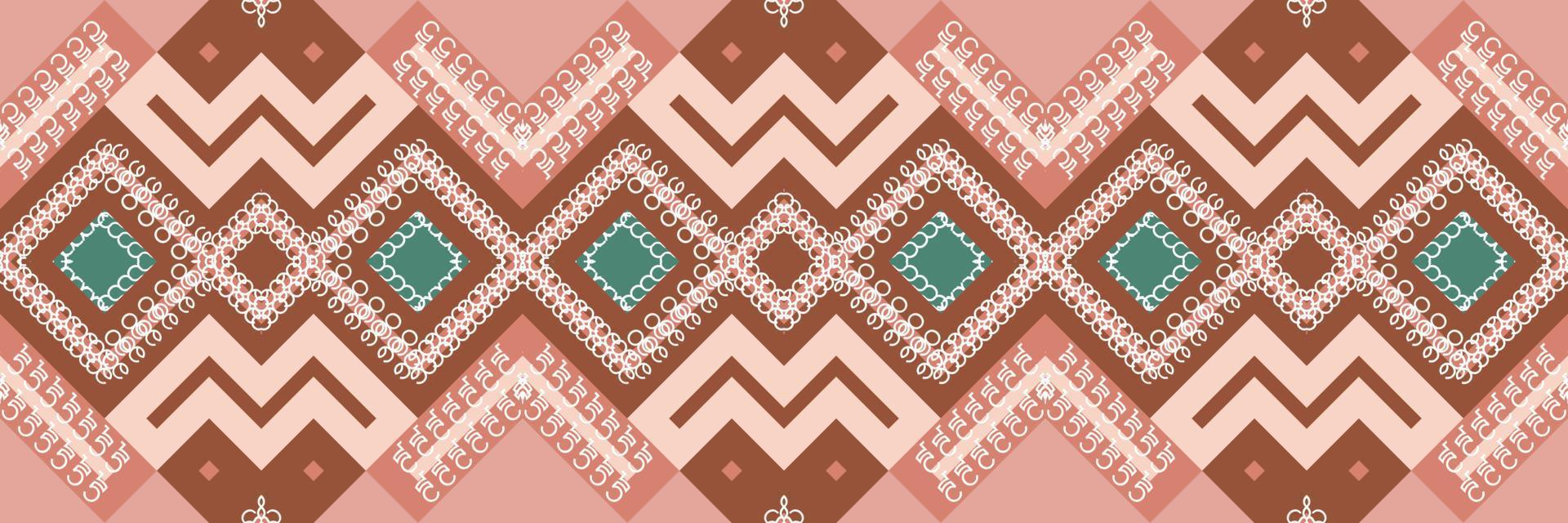 Ethnic Aztec Ikat Seamless Pattern Textile ikat background seamless pattern digital vector design for Print saree Kurti Borneo Fabric Aztec brush symbols swatches cotton