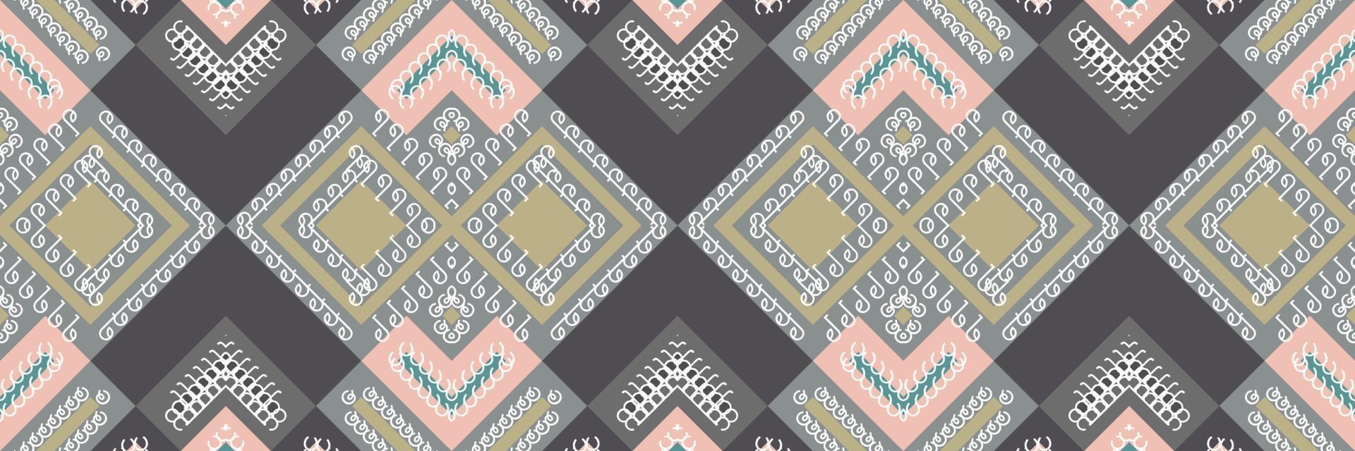 ikat patrón sin costuras textura ikat batik textil patrón sin costuras diseño de vector digital para imprimir sari kurti borde de tela símbolos de pincel muestras diseñador