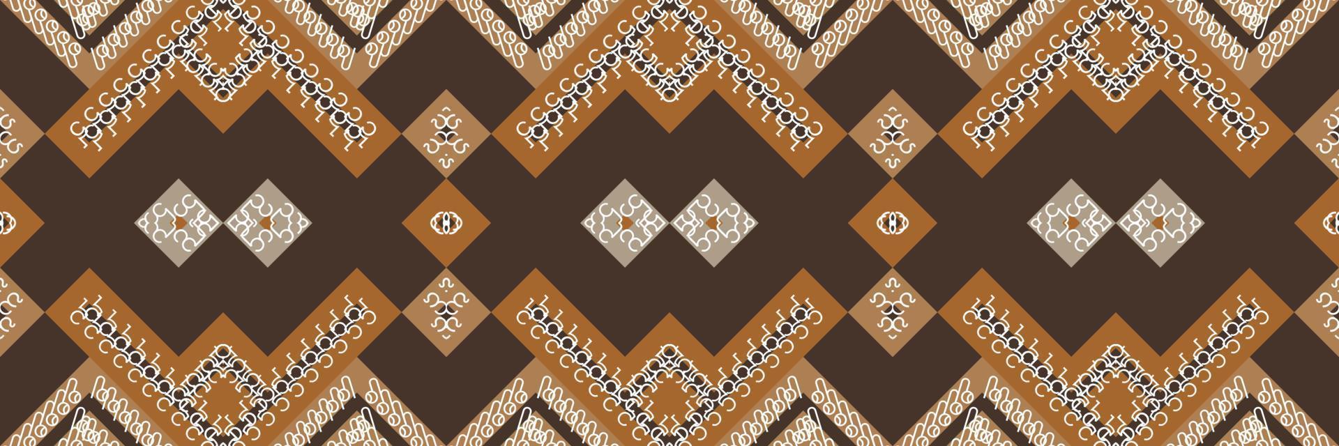 Ethnic Aztec Ikat Seamless Pattern Textile Motif ikat seamless pattern digital vector design for Print saree Kurti Borneo Fabric Aztec brush symbols swatches designer