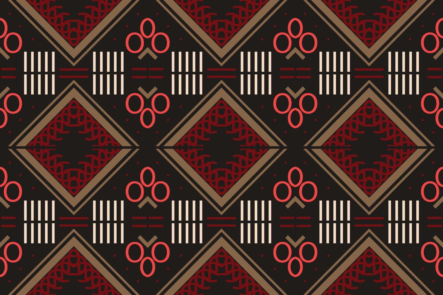 Ethnic Pattern vector. Ikat Seamless embroidery, Ikat Seamless folk embroidery, Ikat Seamless folk embroidery, traditional patterned vector It is a pattern created by combining geometric shapes.